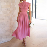 Sleeveless Open Back Maxi Dress