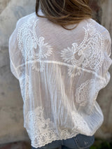 Embroidered Casual Summer Blouse