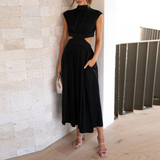 Sleeveless Open Back Maxi Dress