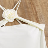 Floral Halter Monokini Swimsuit