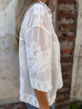Embroidered Casual Summer Blouse