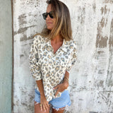 Panther Print Casual Blouse